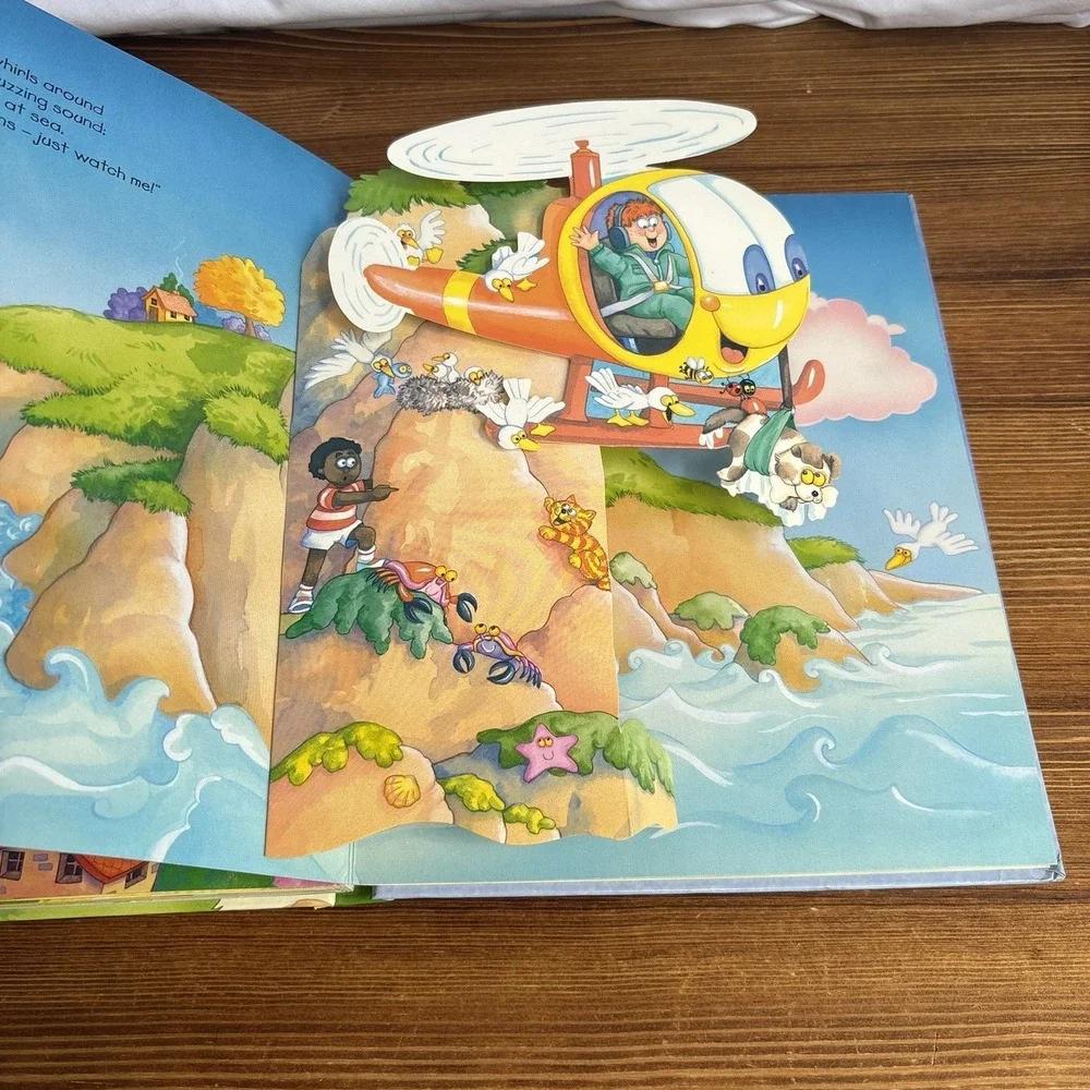 Trains Boats and Planes Pop Up Book 2003 Hardcover Complete Working Pop Ups